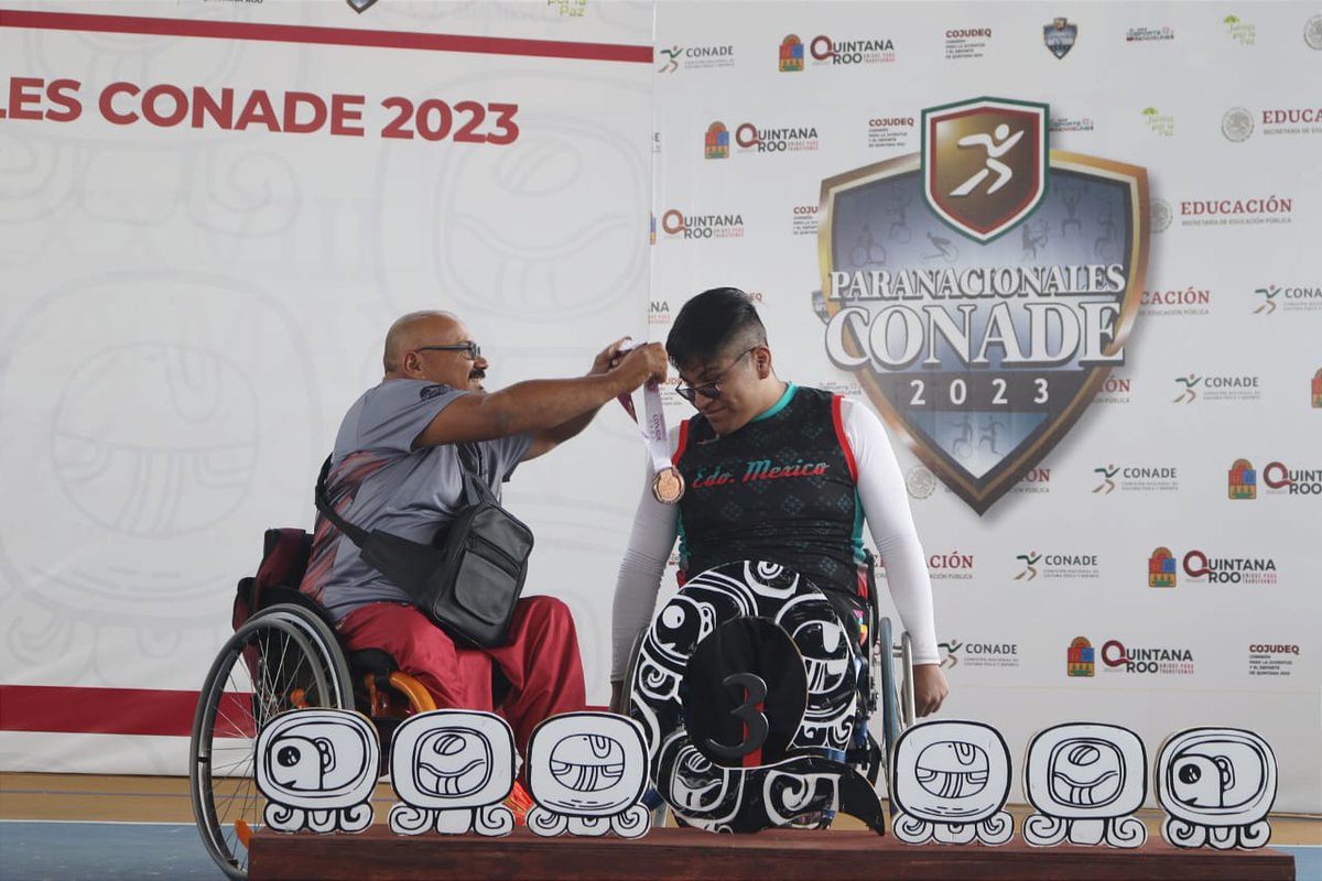 secti_edomex's tweet photo. #Entérate | Los deportistas mexiquenses, lograron obtener cinco medallas de oro🥇, tres de plata🥈y siete de bronce🥉, en la disciplina #Paratletismo, en el segundo día de actividades de los Juegos #ParanacionalesCONADE 2023, en Cancún Quintana Roo.
#ElPoderDeServir https://t.co/PGc4CR80F4
