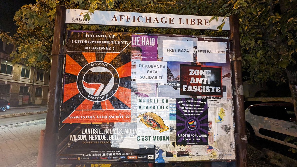 Asso_Antifa77's tweet photo. L'Afa 77 de sortie pour un collage à Lagny-sur-Marne Marne et Thorigny.
L'occasion de rappeler notre soutien à la palestine.
Contre le racisme et la lgbtqiphobie , réagissez !
#AFA77 #Palestine #Gaza
#LePQAexisteAskip https://t.co/p0yX8LXPFT