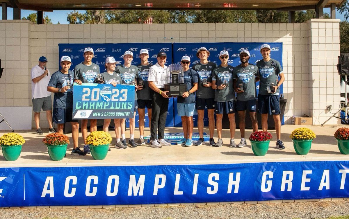 UNC's tweet photo. Congratulations to @UNCTrack_Field as the men's cross-country team are @theACC champions!

This is the team's 10th overall men's title. Junior Parker Wolfe won the men’s individual title, becoming the first Tar Heel since 1997 to win the race.  Go Heels! https://t.co/bNW0gorejq https://t.co/bQjm1nHzEw