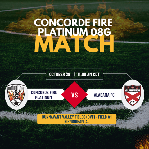 Heading to Alabama tomorrow for a game against Alabama FC! <a href="/ConcordeSoccer/">Concorde Fire Soccer</a> <a href="/ECNLgirls/">ECNL Girls</a> <a href="/TopDrawerSoccer/">TopDrawerSoccer</a> <a href="/ImCollegeSoccer/">College Soccer Truth ™</a>