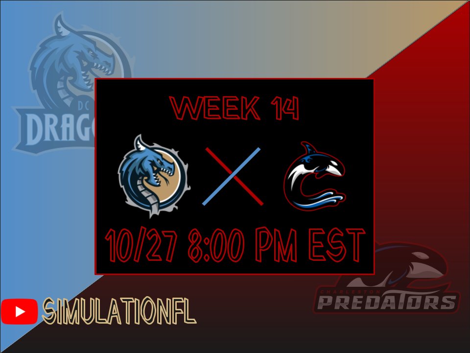 Its the last gameday of the regular season! Your Predators sit at 6-5 and have a chance to go above .500 for the first time since S18! Tune in tonight at 8pm EST on the <a href="/simulationfl/">Simulation Football League</a> YouTube channel to watch the game!

#ApexPredator