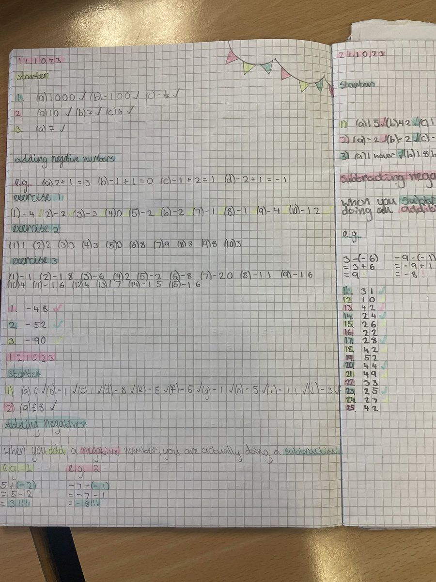 maths_MissC's tweet photo. Love seeing pupils colourful notes 🌈🌈✏️ https://t.co/UPohxa9H1U