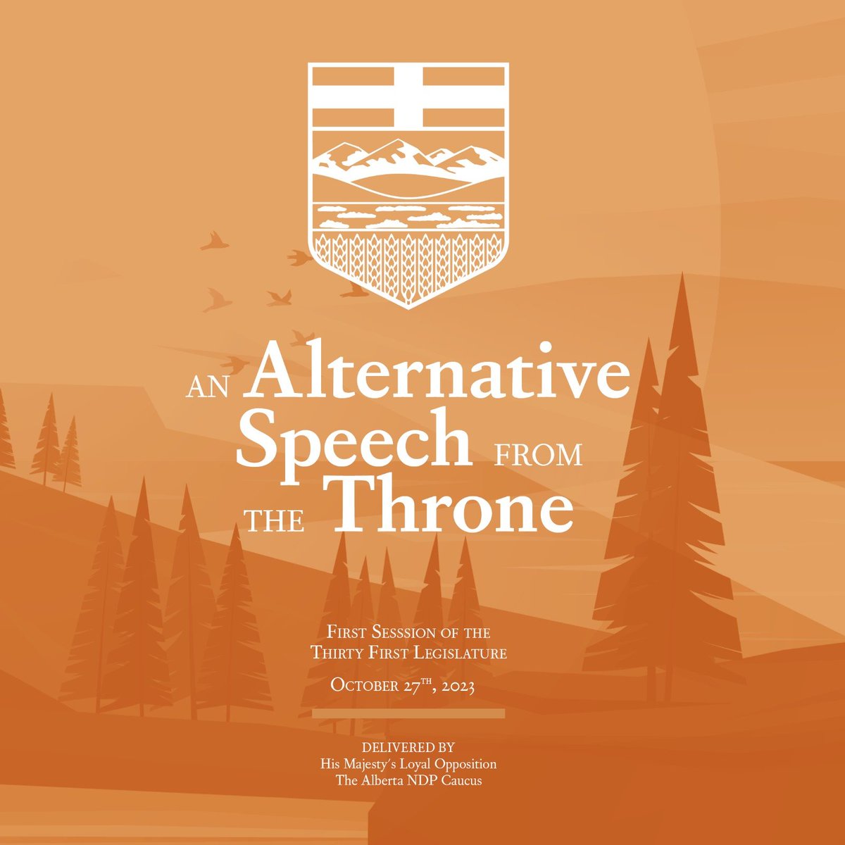 Today we released our Alternative Speech from the Throne - a summary of our commitments as we return to #ableg next week. An agenda focused on what matters to you. albertasfuture.ca/albertas-futur… 🧵