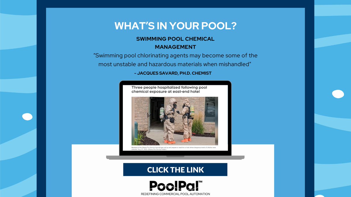 poolpalautomate's tweet photo. Our AI products are designed to address your safety concerns. Hospitalizations from pool chemical exposures are constant. Check out this story from CTV News on a hotel in Ottawa which suffered from such an incident. https://t.co/KtCKuG42iz
#automation #ai #automatedsolutions https://t.co/DgM6dwgtP0