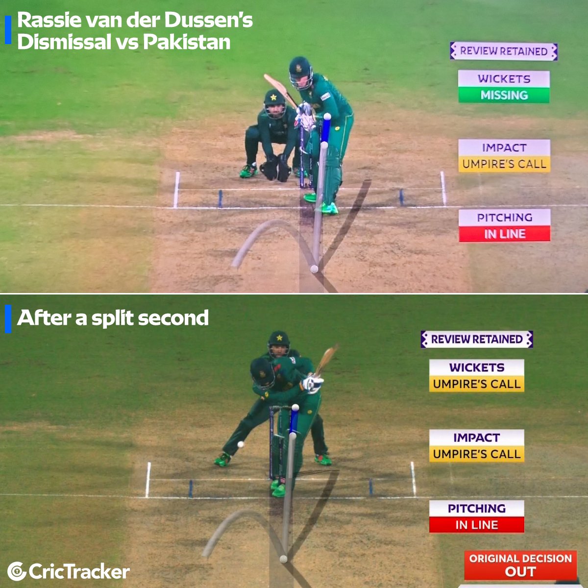 <a href="/iihtishamm/">Ihtisham Ul Haq</a> So true...if Dussen was not given out wrongly, South Africa would have won this match within 40 overs.
#CWC23 #SAvsPAK