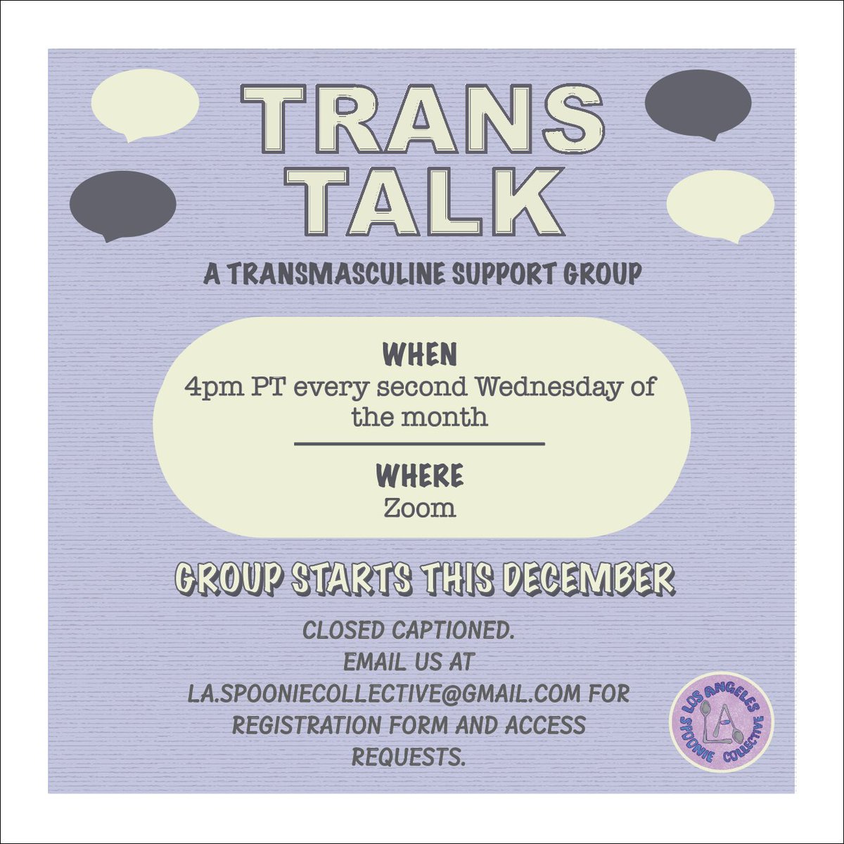 LaSpoonies's tweet image. #LASpoonieCollective #TransTalk #TransSupportGroup #transmasculine