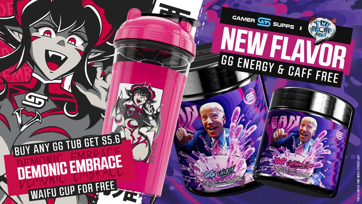 we sacrificed an intern for this free waifu cup deal.. embrace your inner demon, drink LEAN 😈 gamersupps.com