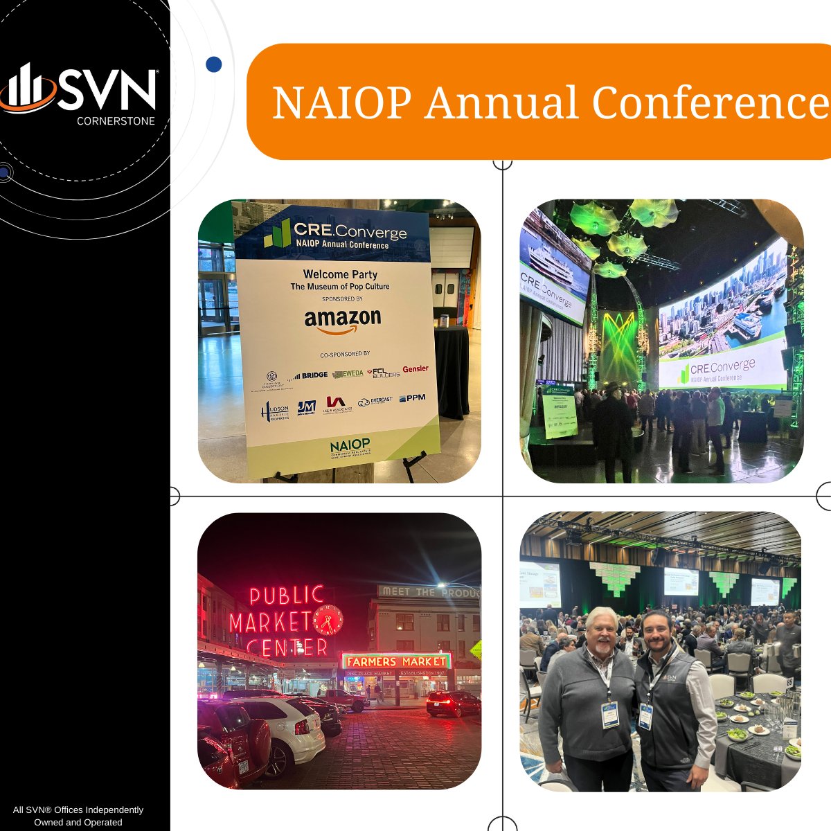 SVN Cornerstone (@svncornerstone) on Twitter photo Last week, our brokers joined national industry professionals and thought leaders at the <a href="/NAIOP/">NAIOP Corporate</a> annual conference, #CREConverge in Seattle, and gained a deeper understanding of the latest trends, challenges, and opportunities in the commercial real estate sector.
#cre #svn Last week, our brokers joined national industry professionals and thought leaders at the <a href="/NAIOP/">NAIOP Corporate</a> annual conference, #CREConverge in Seattle, and gained a deeper understanding of the latest trends, challenges, and opportunities in the commercial real estate sector.
#cre #svn