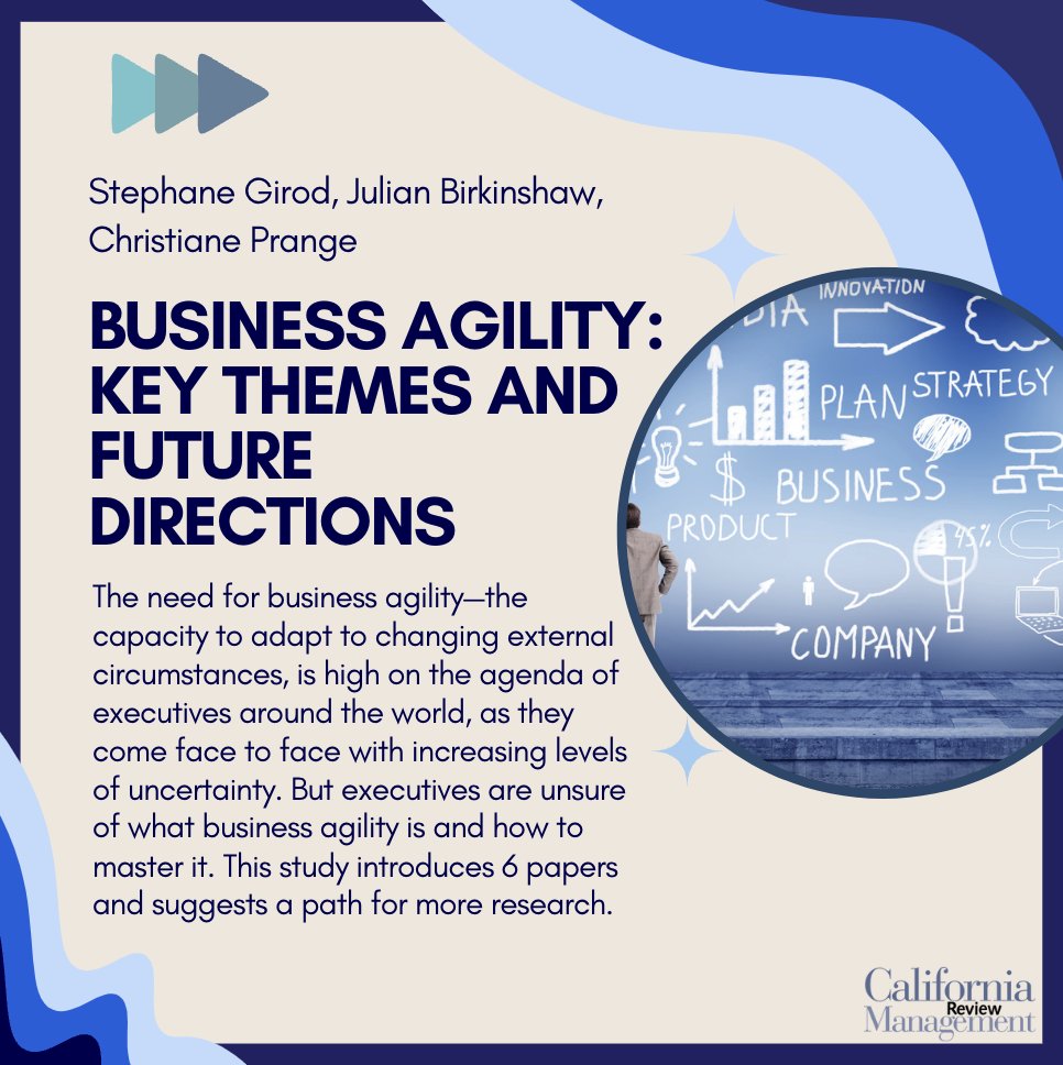 #BusinessAgility is a high priority for businesses in an uncertain world. But uncertainty still abounds for what business agility is. <a href="/IMD_Bschool/">IMD</a> Prof. <a href="/GirodStephane/">Stéphane J.G. Girod</a> introduces our special issue on agility.
journals.sagepub.com/doi/10.1177/00…