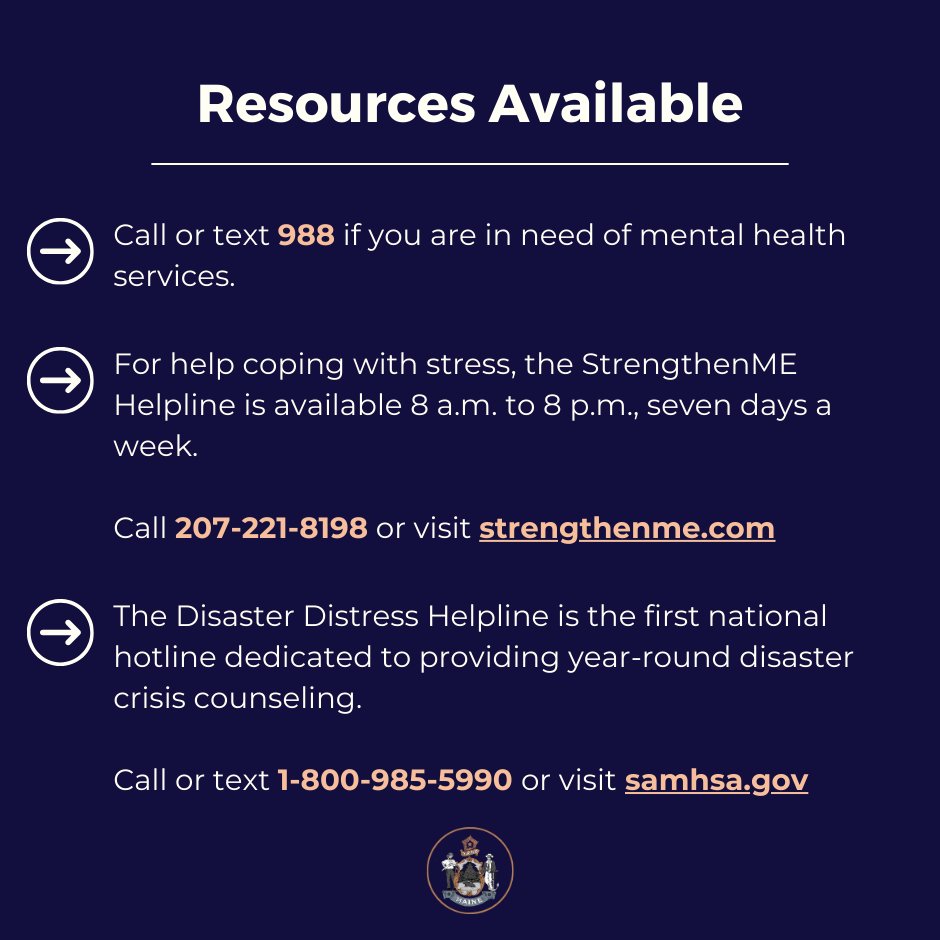 Our hearts remain with the people of Lewiston and everyone who has been impacted by this week’s tragic events. Both state and federal support resources are available for those who need it in the days and weeks ahead.