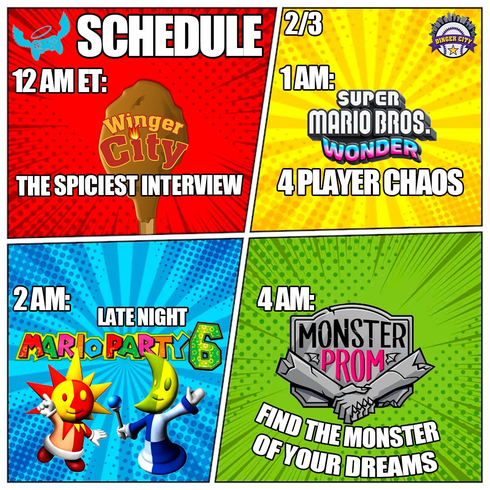 DingerCityMSSB's tweet photo. Our schedule for @ExtraLife4Kids GAME DAY! We have so much fun planned for Game Day. We hope you'll join us in raising money for Extra Life to save and improve the lives of as many children as possible! Beginning November 4th @ 3 PM ET! (schedule subject to change) https://t.co/zCYB3LZVgp