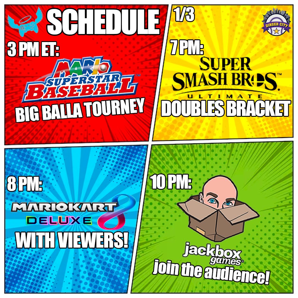 DingerCityMSSB's tweet photo. Our schedule for @ExtraLife4Kids GAME DAY! We have so much fun planned for Game Day. We hope you'll join us in raising money for Extra Life to save and improve the lives of as many children as possible! Beginning November 4th @ 3 PM ET! (schedule subject to change) https://t.co/zCYB3LZVgp