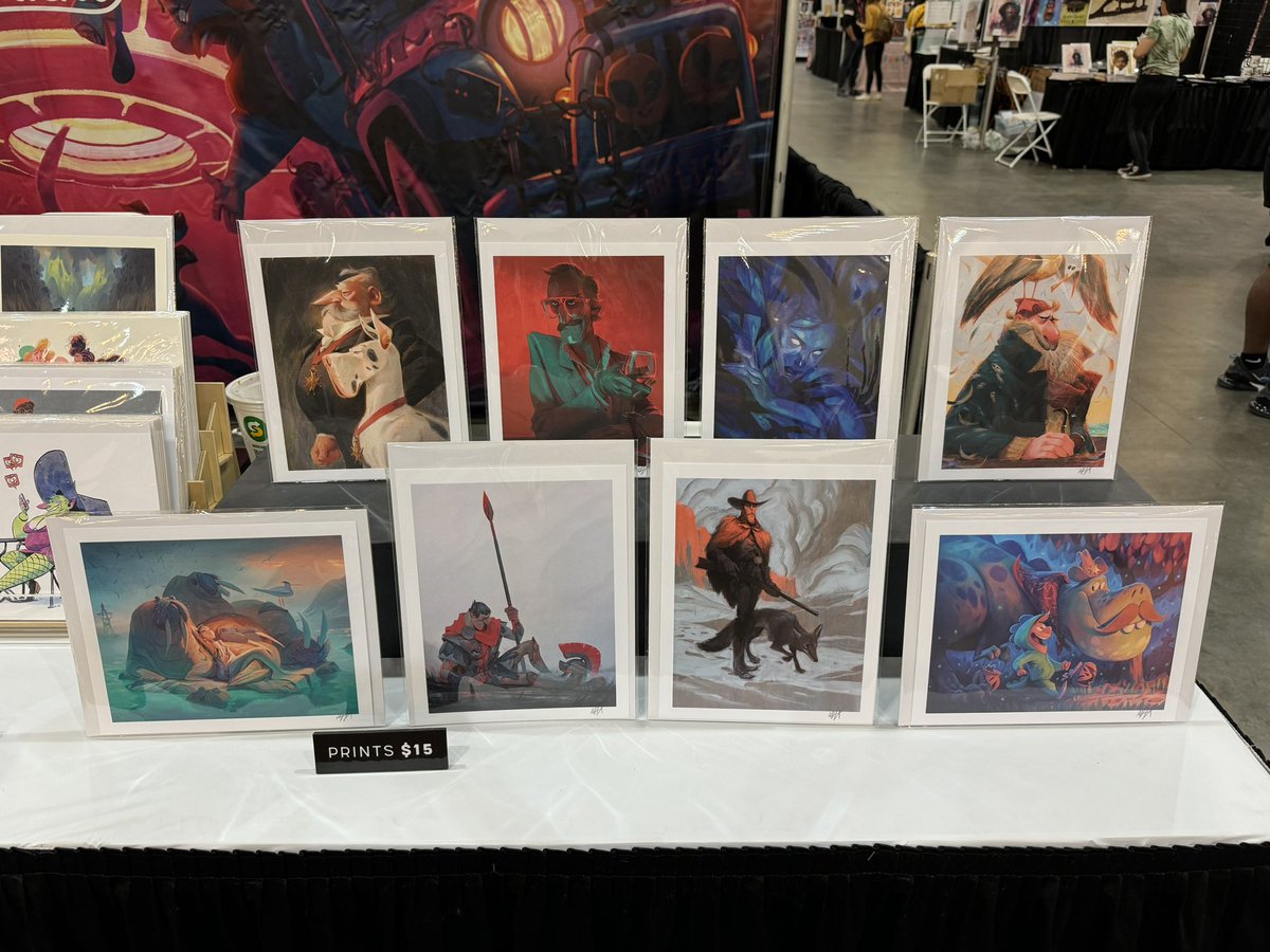 MaxUlichney's tweet photo. Lightbox! Come find me at 510 to demo my latest #OilMaxPack brushes, buy my book and new prints, and even get some exclusive sales for this weekend only. https://t.co/d7BBElNCXy