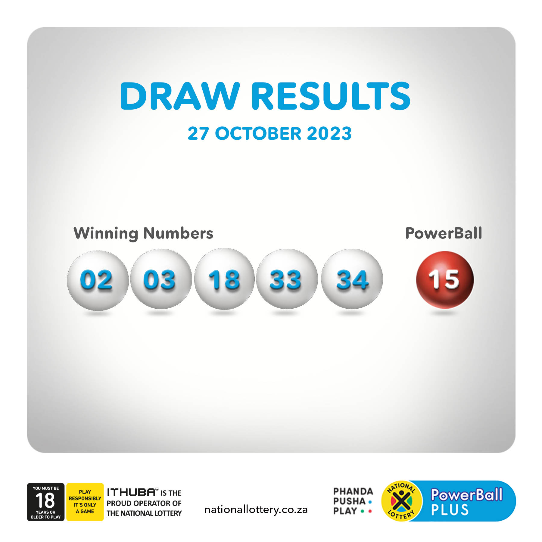 Lotto numbers 27th online october