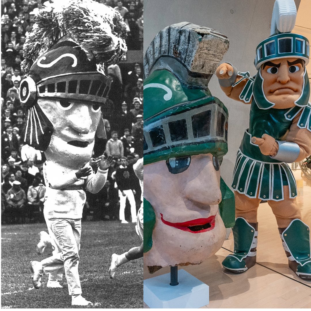 The evolution of @TheRealSparty, 1958 ➡ 2023 📷: @MSUArchives