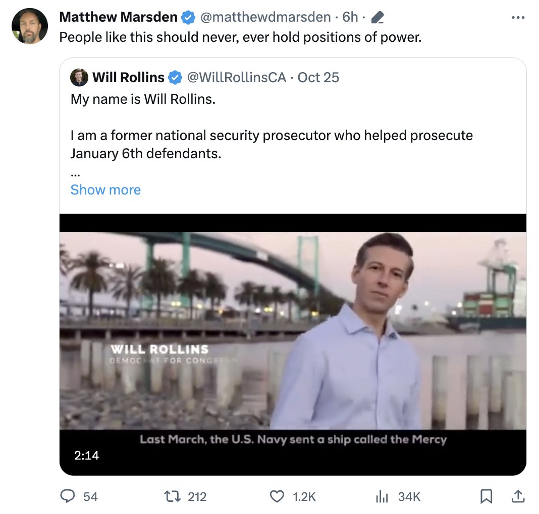 briantylercohen's tweet photo. Rightwing media got its marching orders to attack @WillRollinsCA, knowing that he's poised to unseat Republican Ken Calvert in CA-41. GOP mouthpieces want to make him famous, so let's help them by supporting Will here and sending him to Congress in 2024: https://t.co/2VX2I3whEn https://t.co/EgxuGDhWTD