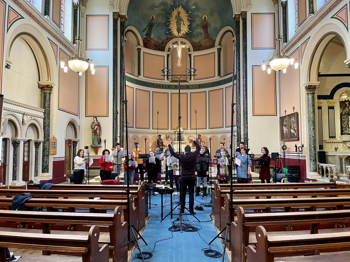 That’s a wrap! We can’t wait to share this music with you in 2024. Thanks to our wonderful singers, @neilcpferris, <a href="/PeacockAdrian/">Adrian Peacock</a> and <a href="/adaqkhan/">Adaq Khan</a> for a fantastic week.