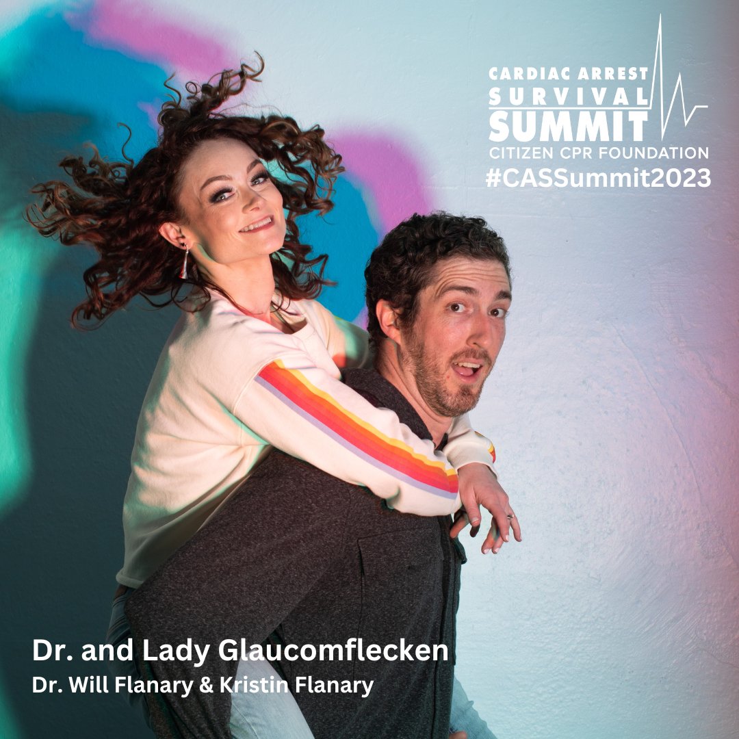 We are honored to join this year's #CASSummit2023 in December as plenary speakers!

We will be presenting our story, “From Code Blue to Comic Relief: Dr. and Lady Glaucomflecken’s Story of CPR, Survivorship and Humor.”

Info and registration at citizencprsummit.org.
