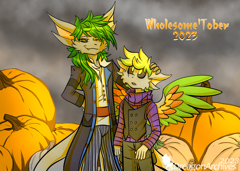 DreagonArtz's tweet photo. The end of my Wholesome'Tober series.
I enjoyed making these in both black and white and color.
#ocs #wholesometober #edizenigma #halloween #autunm #fall #pumpkins #spooky #clipstudiopaint https://t.co/q7zTjaE9NW