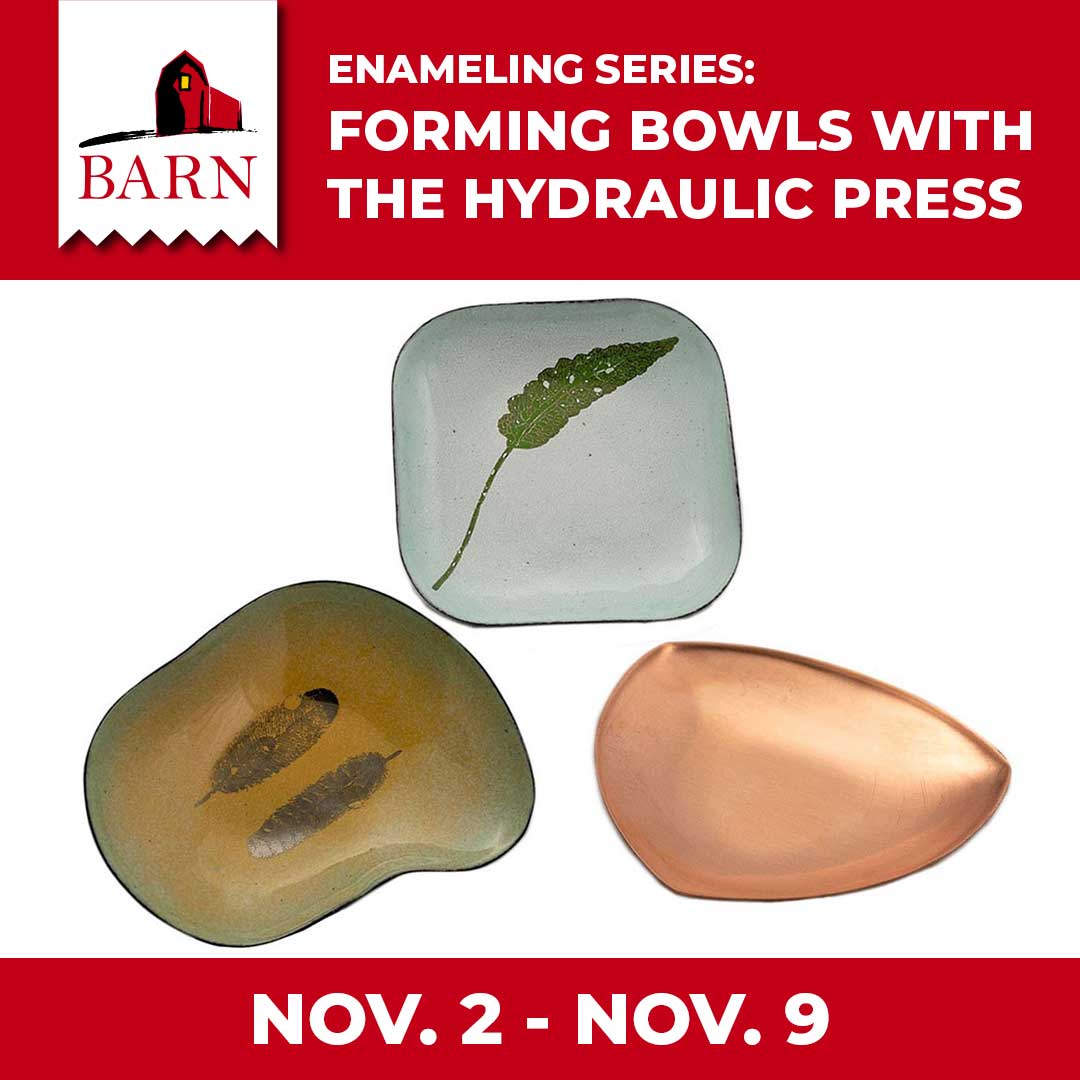 Bainbridge_BARN's tweet image. Registration closes soon for this fun class! Learn how to make shallow copper bowls and decorate them with enamel.

pulse.ly/qcie2ji1y6

#bainbridgeisland #enameling #hydraulicpress #bainbridgebarn #jewelrymaking #adultartclass #jewelrymaking
