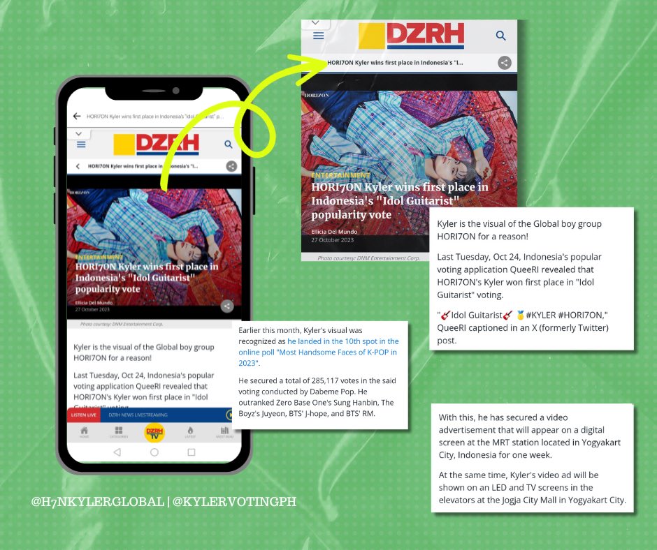 [📰] ARTICLE FEATURE | ‘10/27/23’

“Kyler is the visual of the Global boy group HORI7ON for a reason!” - DZRH News

Thank you <a href="/dzrhnews/">DZRH NEWS</a> for featuring Kyler ✨

Find out and read more here:
🔗 dzrh.com.ph/post/hori7on-k…

#HORI7ON #호라이즌
#HORI7ON_KYLER #카일러
@HORI7ONOfficial