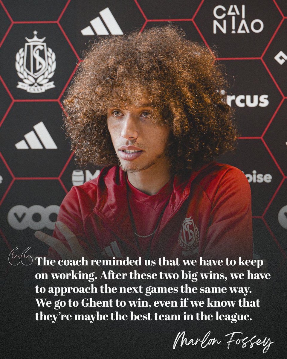 Standard_RSCL's tweet photo. 💬 𝐌𝐚𝐫𝐥𝐨𝐧 𝐅𝐨𝐬𝐬𝐞𝐲 before KAA Gent 🆚 Standard 🎙

#GNTSTA #JPL #COYR 🔴⚪ https://t.co/auzDaRh69P