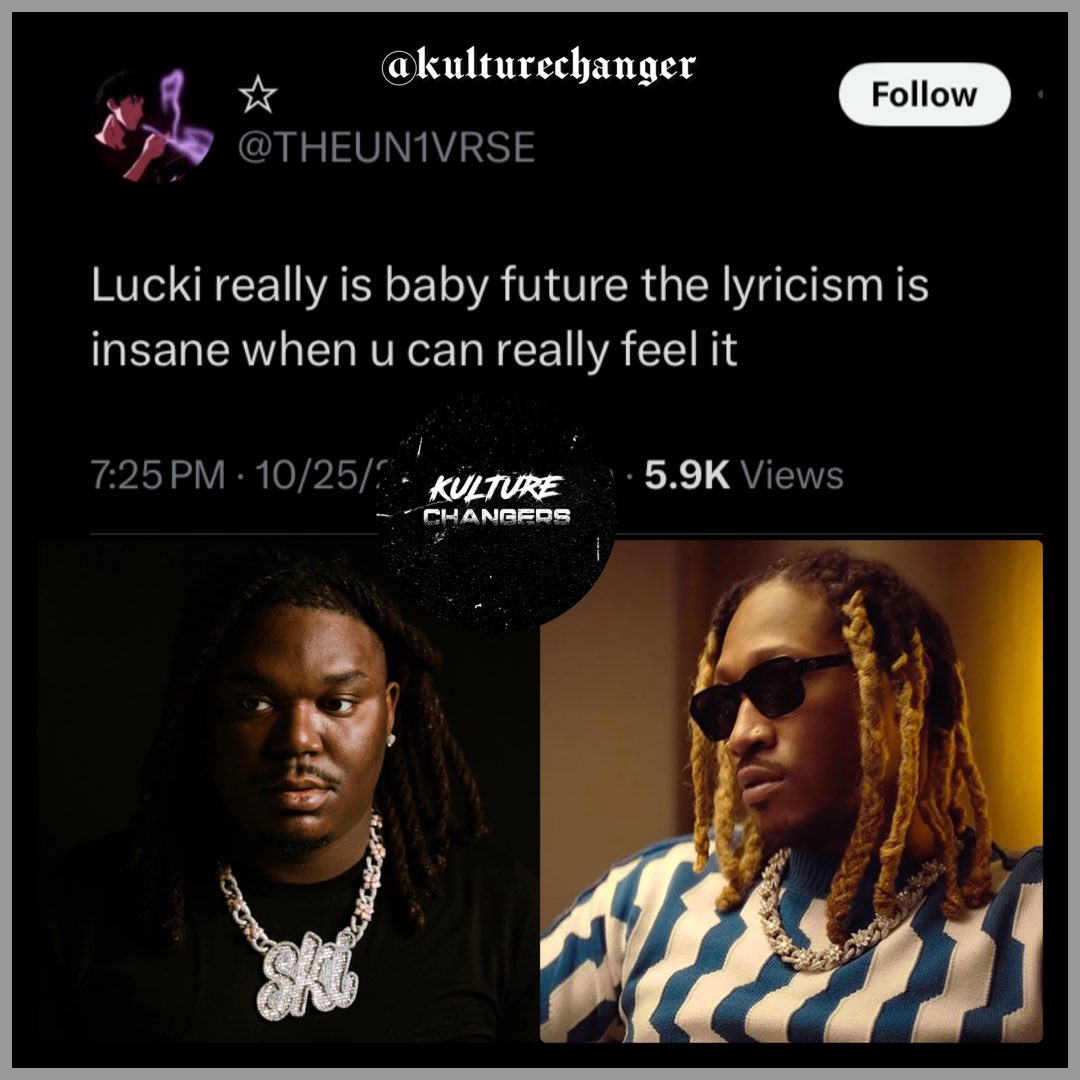 Rapfacts11's tweet photo. Is @FLAWLESSLUCKI baby future I definitely see it!!! Lucki is this generations future for sure 🔥💯 https://t.co/n0kcYO7M5K