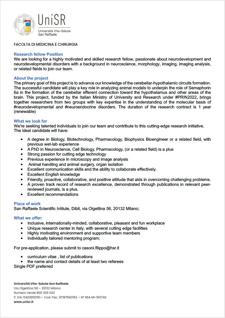 📢📢📢 We have a research fellow position in the lab. it's going to be super fun! 👇👇👇👇 pls RT
