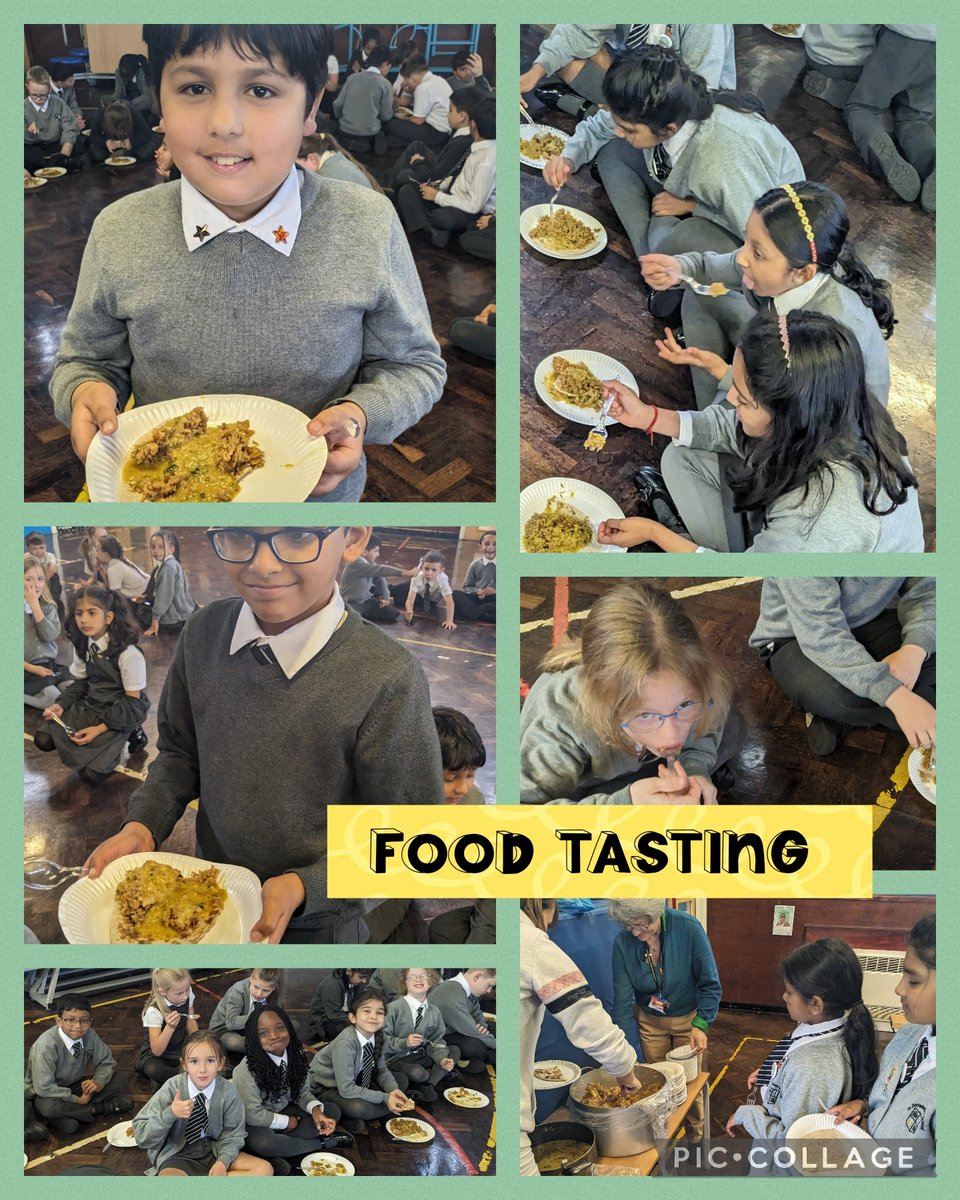 StBernsPrimary's tweet photo. Year 4 have enjoyed learning about India and Sikhism as part of their international week. They loved ending the week by tasting Mr & Mrs Begum's homemade curry. #delicious #cleanplates #RE #Topic #Wideropportunities https://t.co/rjYDxXlDFV