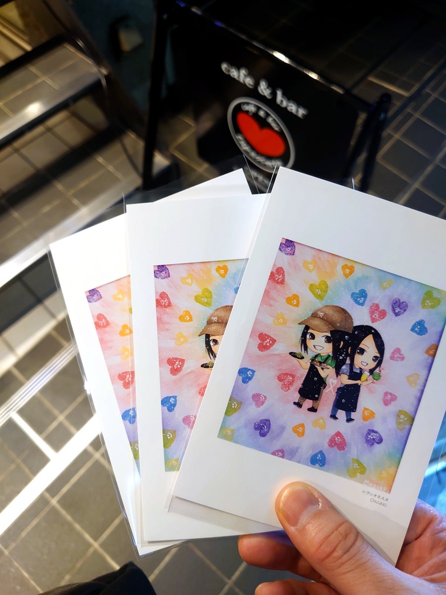 R_B_B_R's tweet photo. 下北沢のカフェ、タパシエスタさんでかわいいポストカード購入しました✨
写真は取り忘れたけどパスタやピンチョスとても美味しかったです！
#想いやり展 https://t.co/yULn2dVB8U