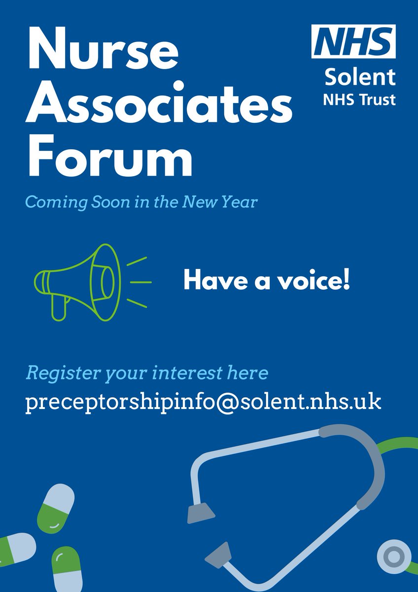 PreceptorshipST's tweet photo. Nurse Associates, Want your voice to be heard?
Do you feel your role is misunderstood? or wish to celebrate what the role means to you?
Shout it from the roof tops & join this forum coming soon! 📣
#nursesassociate #nursingassociates #forum @SolentNHSTrust #haveavoice #speakup https://t.co/4nCgbnnvIo