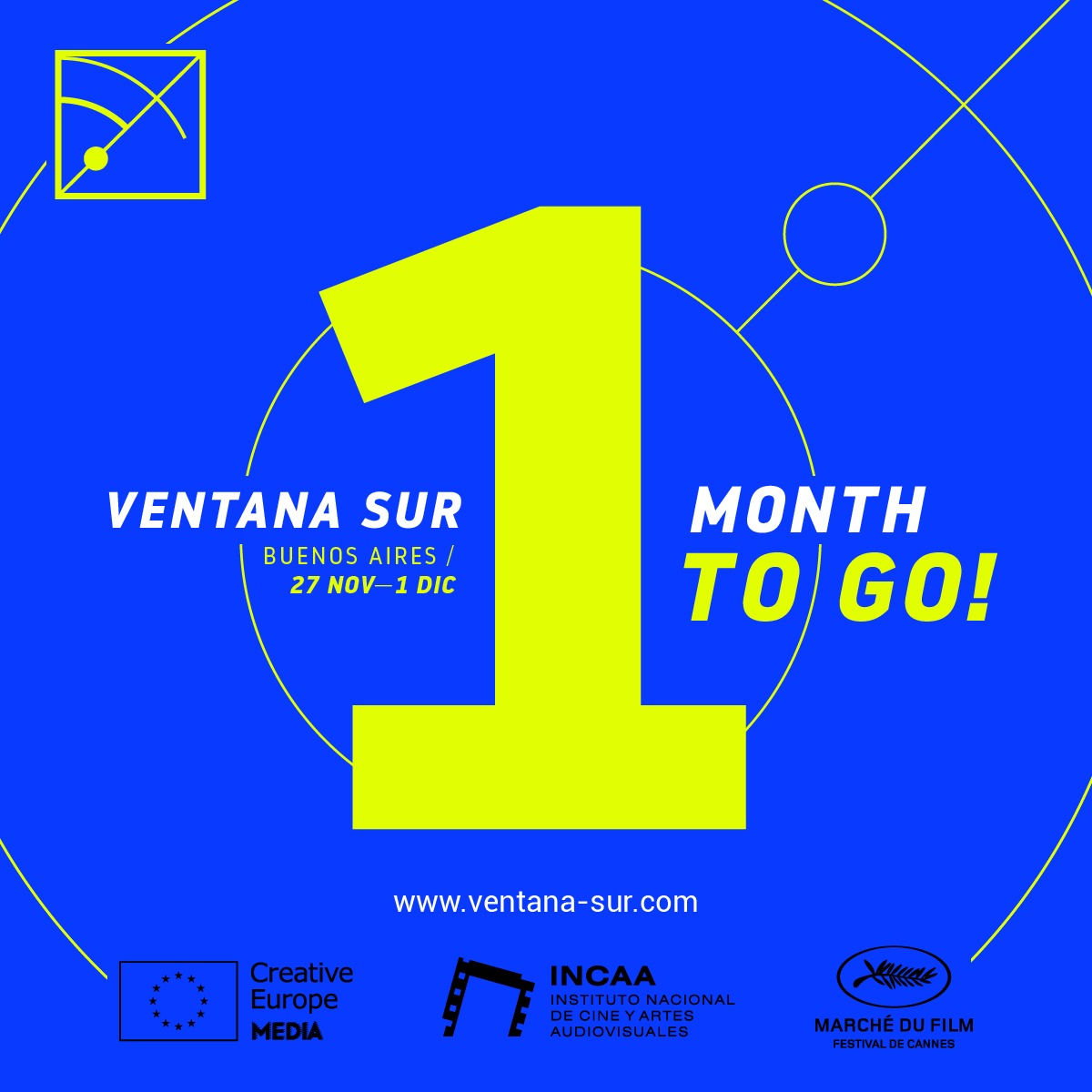 VentanaSur's tweet photo. ¡CUENTA REGRESIVA! ⏰

En un mes empieza Ventana Sur, el evento de la industria audiovisual más importante de América Latina.🎬🔥

Del 27/11 al 1/12, el mercado reúne a los diferentes actores de la industria audiovisual.🌍❤️

Conseguí tu entrada ➡️ https://t.co/tCnHbYdLNX https://t.co/9ydR5Pgf5W