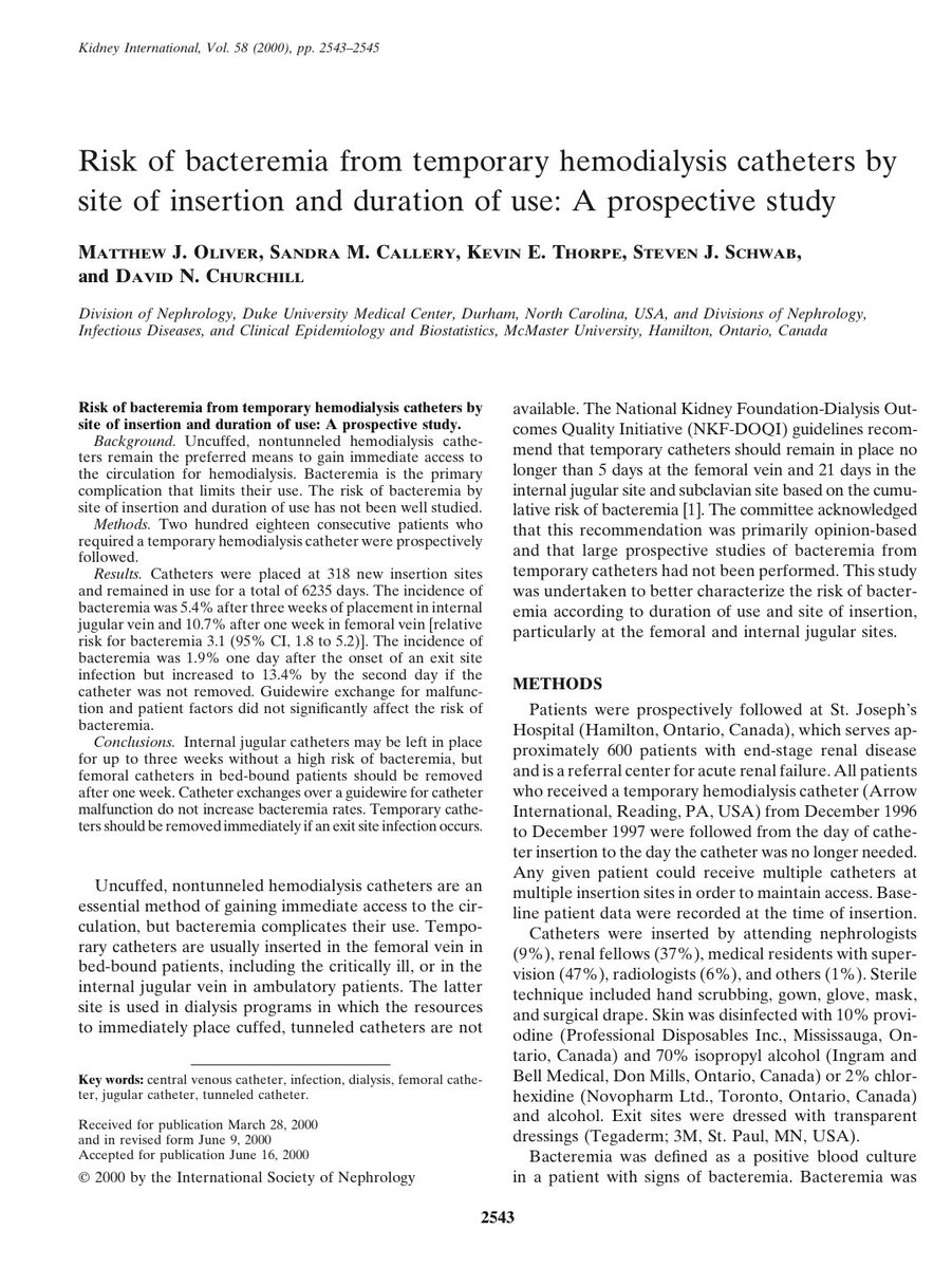 kidney_boy's tweet image. Looking for up to date studies on the risk of infection with temporary (non-tunneled) dialysis catheters. Is this data still relevant? #AskRenal 

pdf.sciencedirectassets.com/313527/1-s2.0-…