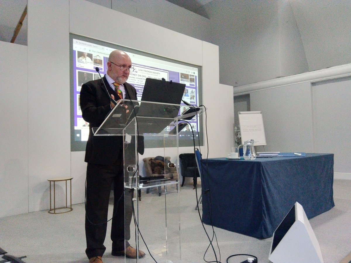 Big room Big screen with cuddly uncle Greg <a href="/GregFoxsmith/">Greg F.Smith | MigrateFun</a> <a href="/kingsleynapley/">Kingsley Napley LLP</a> with GREGS REGS reminding solicitors on Continuing Competence rules and the SRA codes and sanctuons
