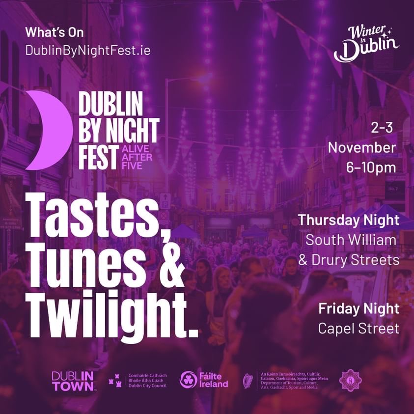 George’s Street Arcade (@georgesarcade) on Twitter photo Dublin By Night Fest event represents the start of the Winter in Dublin programme. It's a FREE two-day celebration happening on the 2nd and 3rd of November. It will take place on both sides of the city, making Dublin City Centre come alive after 5pm. screening, live music & more. Dublin By Night Fest event represents the start of the Winter in Dublin programme. It's a FREE two-day celebration happening on the 2nd and 3rd of November. It will take place on both sides of the city, making Dublin City Centre come alive after 5pm. screening, live music & more.