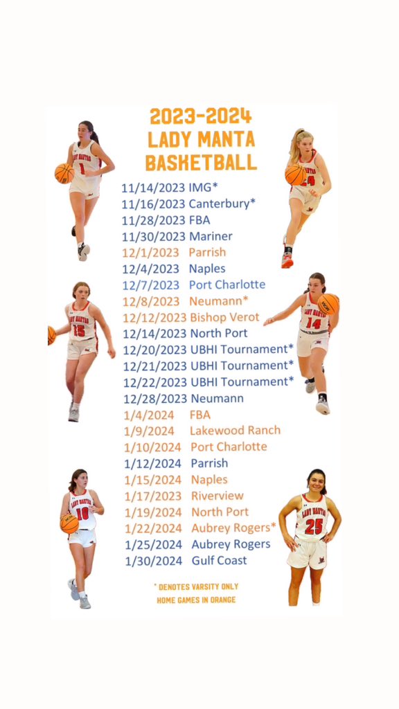 Our schedule!! :