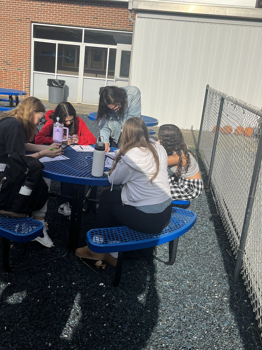 Enjoying another day of fresh air working on review packets! #WeAreHowell #theRegional:)