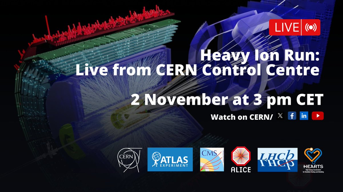 LIVE from the CERN Control Centre on Thursday 2 November 2023 at 3PM on CERN Social media channels where scientists from ALICE and other LHC experiments answer questions about heavy-ion physics and the data collected in this season!