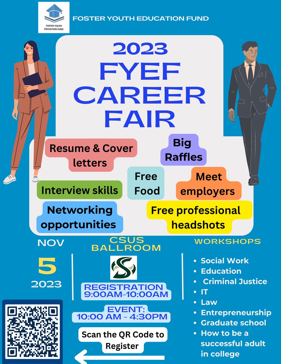 We are so excited to be hosting our first-ever Career Fair! Please join us on November 5th at the CSUS Ballroom.

Please see our flyer below and register today: docs.google.com/forms/d/e/1FAI…
