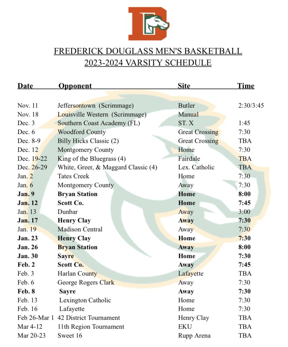 2023-24 Schedule
#MoreIsPossible