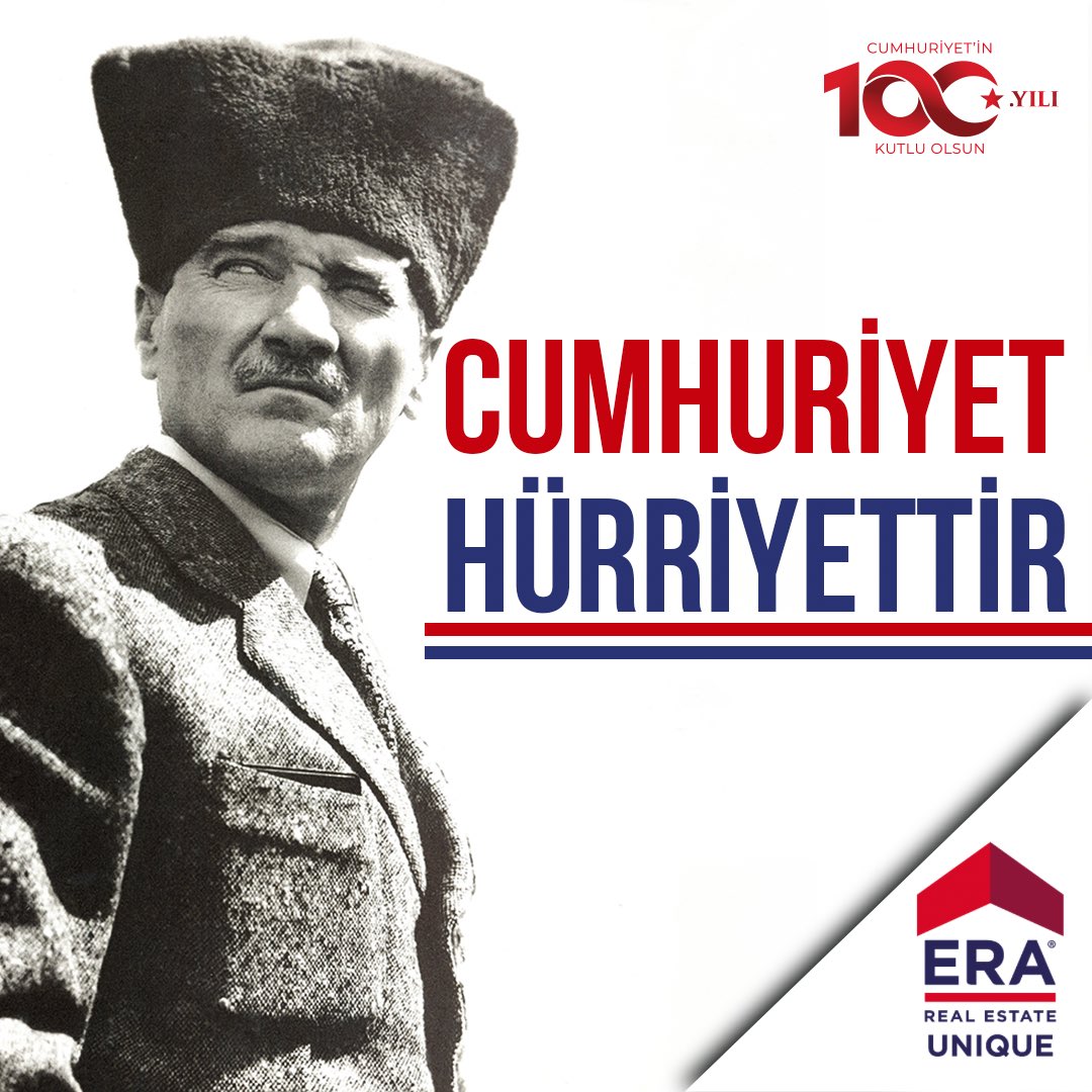 Cumhuriyet’in 100. yılını hep birlikte tek bir yürek, tek bir vücut olarak büyük bir coşkuyla kutluyoruz.

Cumhuriyet Hürriyettir!

#cumhuriyetbayramı #29Ekim #100Yıl #cumhuriyet100yaşında #cumhuriyet #erarealestatetürkiye