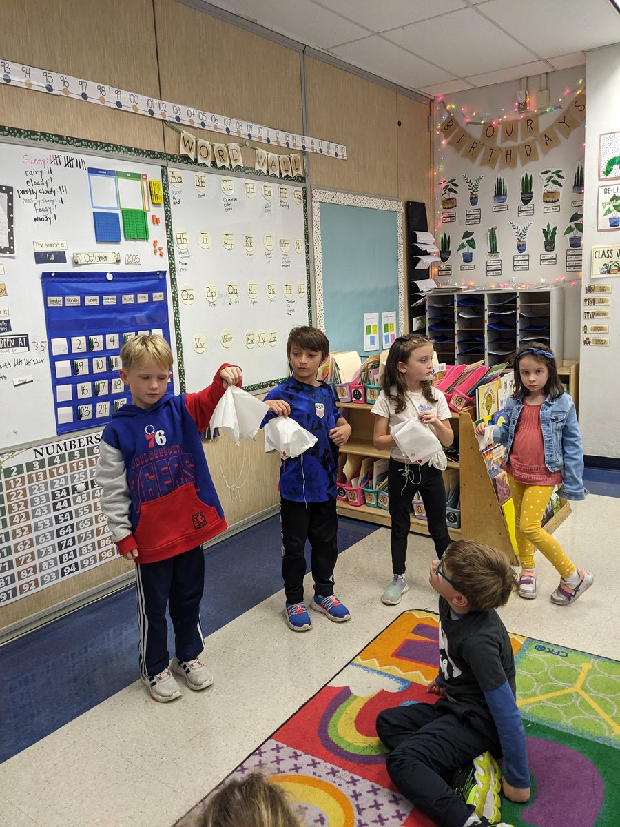 Round 1 of our parachute experiment!