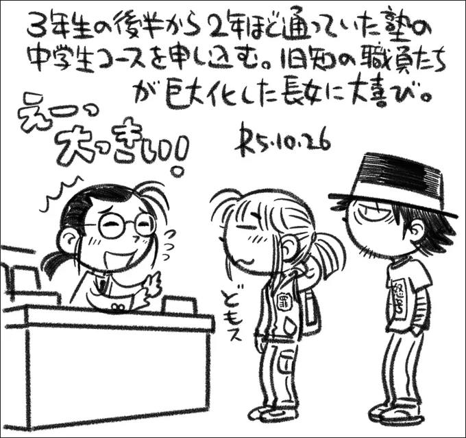 嫌がるのをご褒美で釣って連れて行ってたのが懐かしいです。 #還暦子育て日記 #父娘ぐらし 