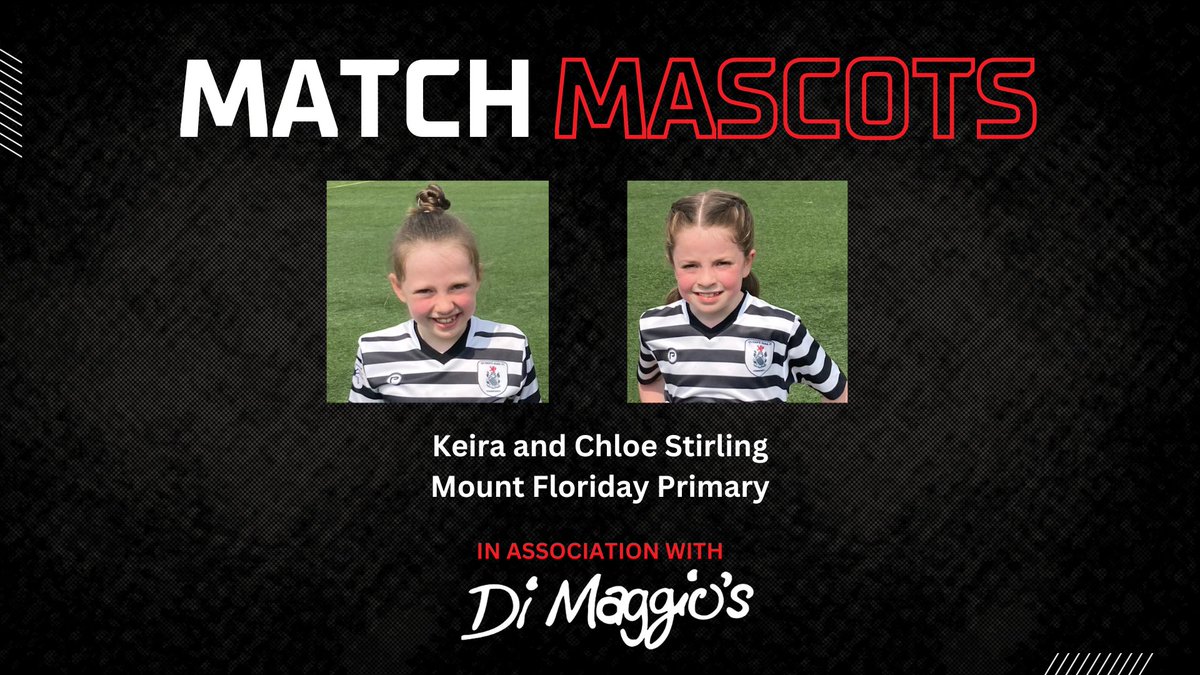 queensparkfc's tweet photo. Tonight's match mascots, in association with @ILoveDiMaggios, are Keira and Chloe Stirling.

We hope you have a great night! https://t.co/HWfTOVhek7