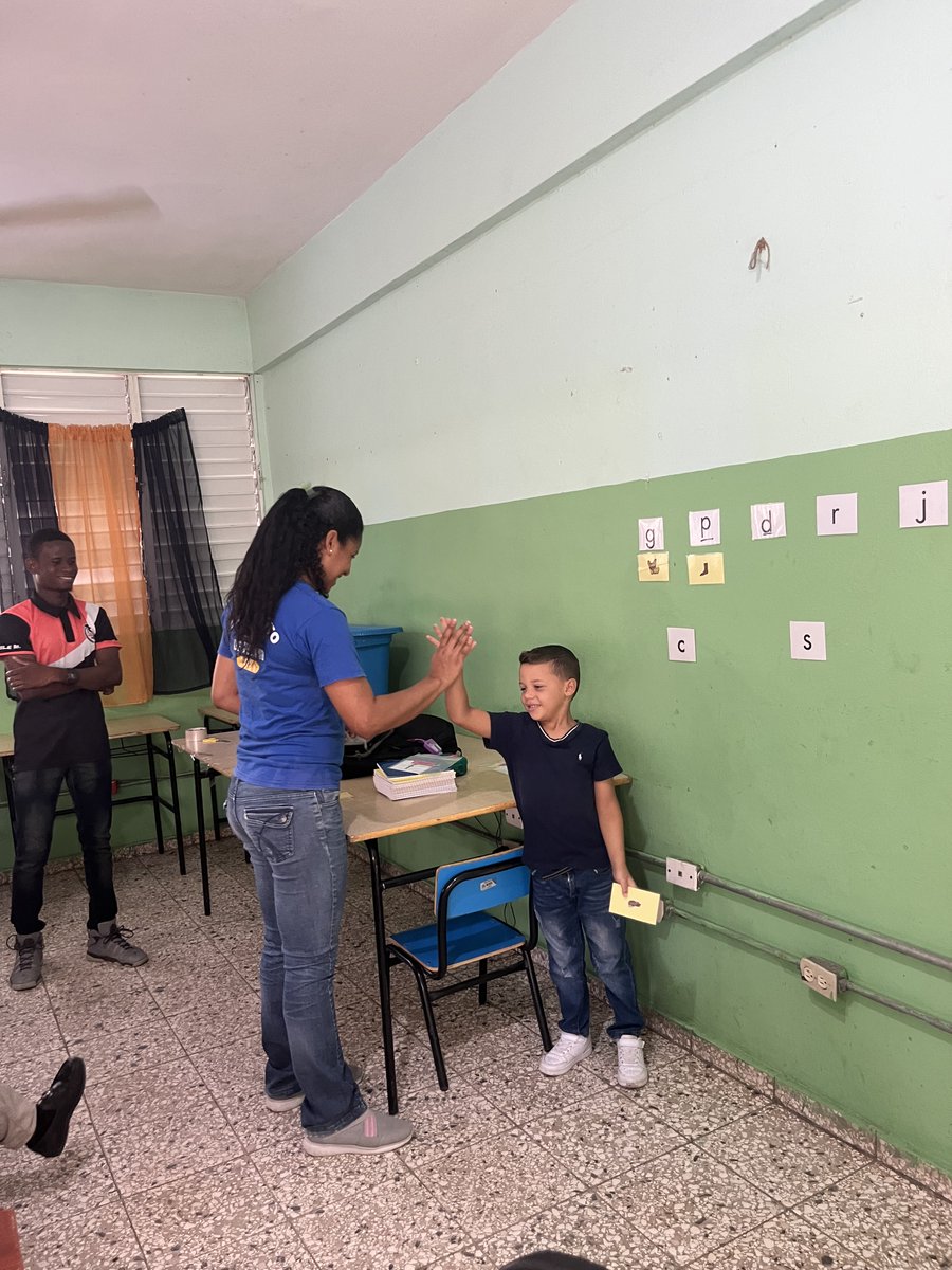 Yspaniola's tweet photo. Today, we are excited to share with you the progress our primary school students, who attend Yspaniola's public school, are showing. They are becoming more familiar with the letters and their sounds. Also thanks to the calligraphy classes, they are able to write more neatly! https://t.co/WiWB97LHUP