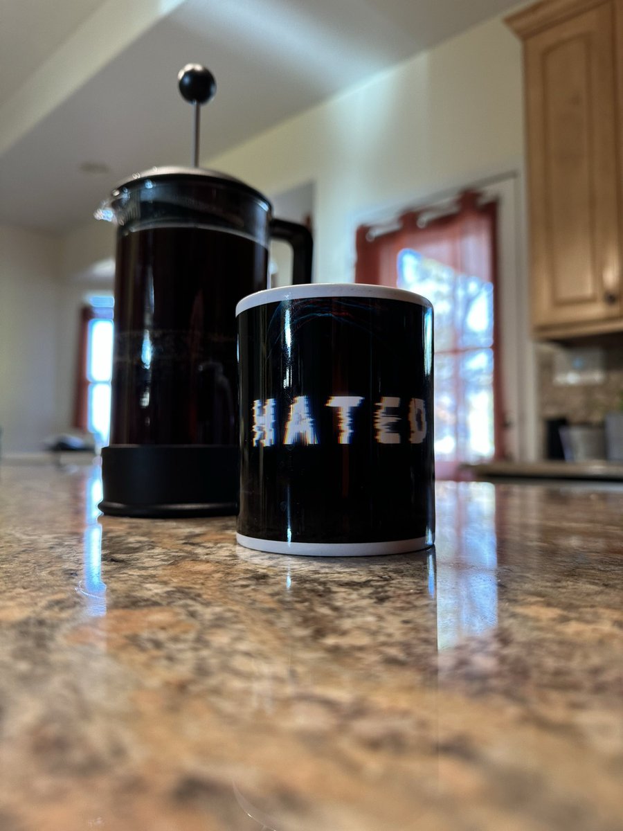 ClosedNtwrk's tweet photo. @The_HatedOne_ Pouring that cup of goodness right into my #thehatedone mug this morning for those disruption vibes.. https://t.co/99hktAYh3Z