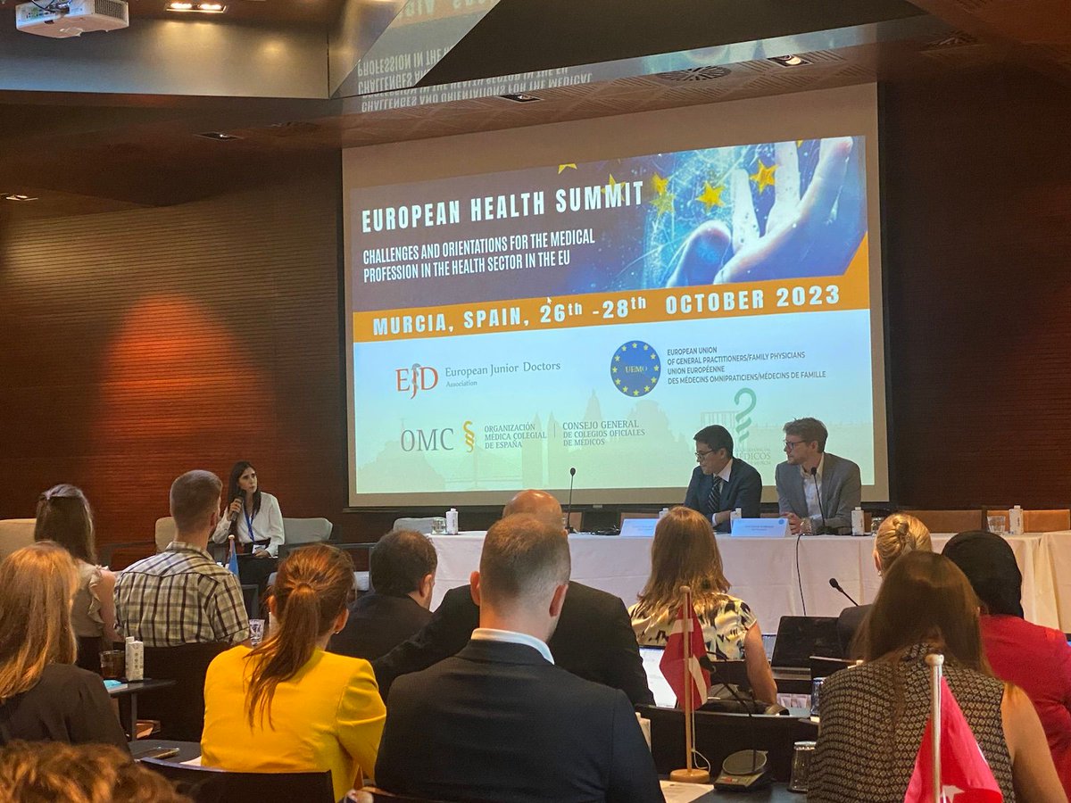 ejdpwg's tweet image. [Joint #EJD/#UEMO session in #Murcia] Diana Gonçalves, EJD liaison officer to UEMO facilitated a panel discussion focusing on: #Doctors in #primarycare are crucial in future healthcare #systems to ensure that our #healthcare #workforce meets the needs of patients @SaraLaunio