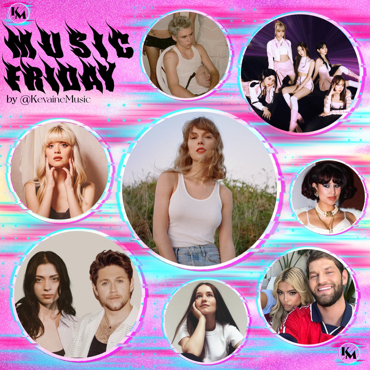 KevaineMusic's tweet photo. 🎵MUSIC FRIDAY 27/10/23🎵
⏯️ #TaylorSwift - #1989TaylorsVersion album
⏯️ #NiallHoran & #LizzyMcAlpine - #YouShouldStartACult
⏯ #LESSERAFIM - #PerfectNight
⏯️ #NathanDawe & #BebeRexha - #HeartStillBeating
⏯ #MaisiePeters - #TheGoodWith deluxe album
… 1/2 https://t.co/z8KXDYmzjt