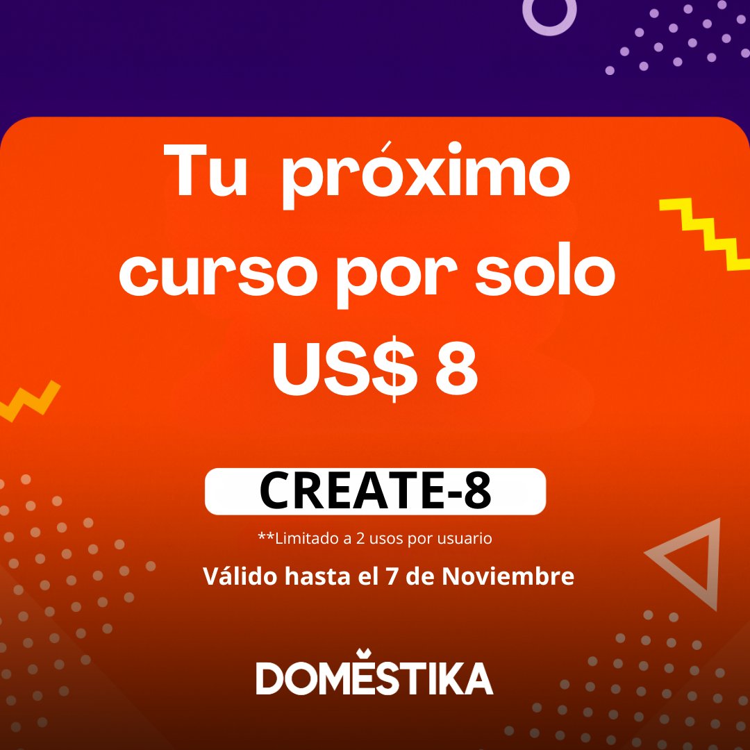 freelanceCol's tweet image. ⚡️Cupón exclusivo ⚡️hasta el 7 de Noviembre click:👉domestika.sjv.io/LXrJYj  🎁Usa el cupón CREATE-8 por un descuento en cursos de #Domestika #Cursos #Create8 #Adobe #IOS #ULTIMAHORA #ULTIMOMINUTO #Photoshop #Procreate #Bogotá #Medellín #Cali #Barranquillla #Bucaramanga #Tunja