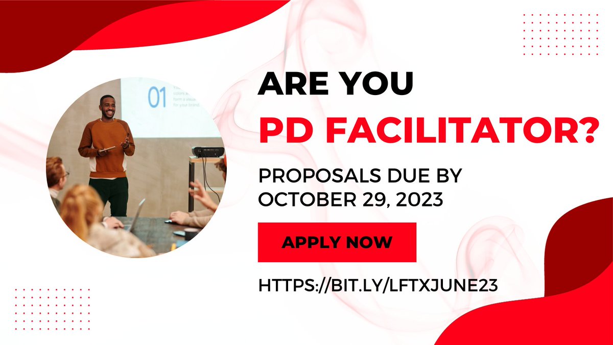 Learning Forward Texas needs you! Have you submitted your proposal? learningforwardtexas.org/callforproposa…
#LFTX, #LFTXlearns